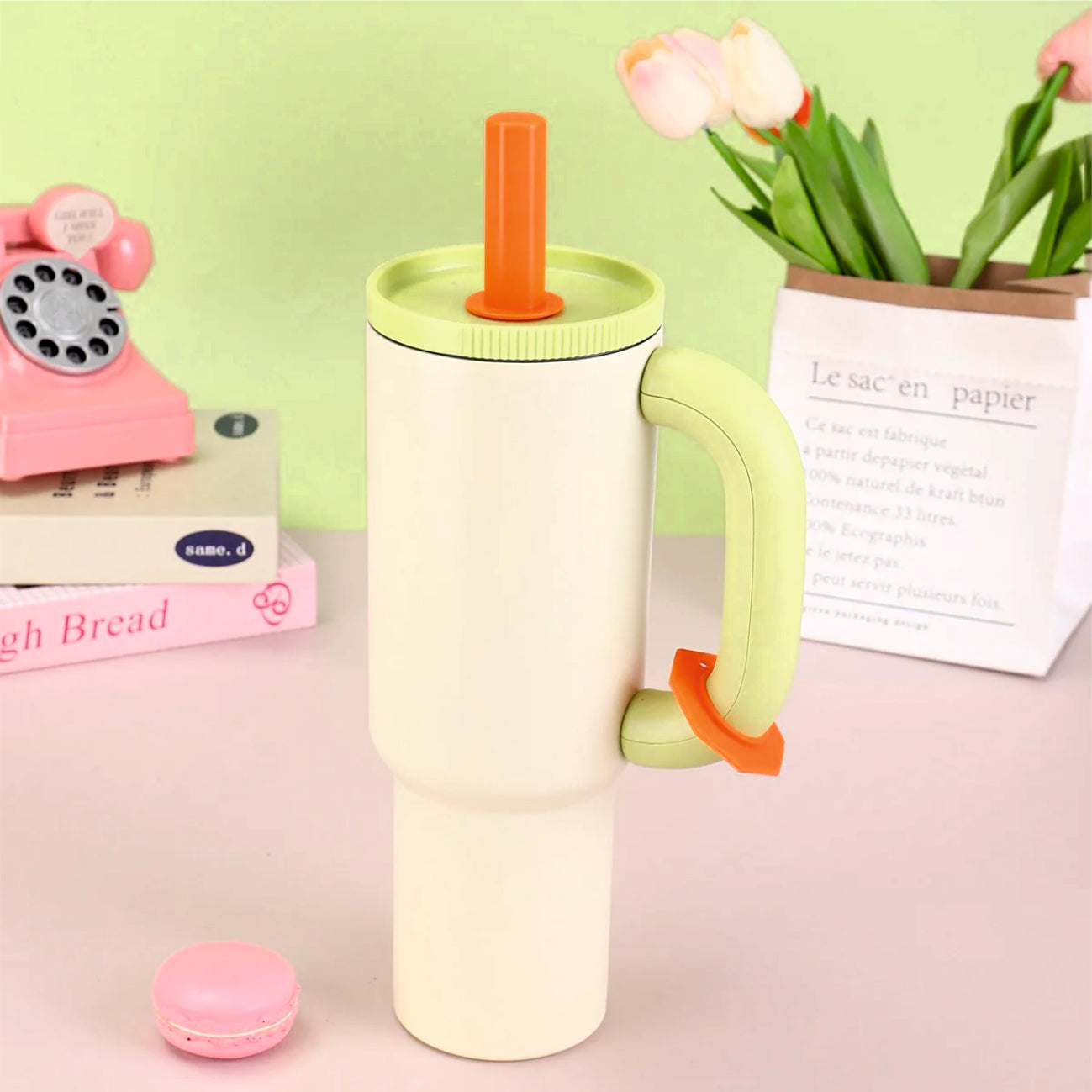 Plane Tumbler Bottle – Stainless Steel Insulated Water Bottle With Straw & Handle