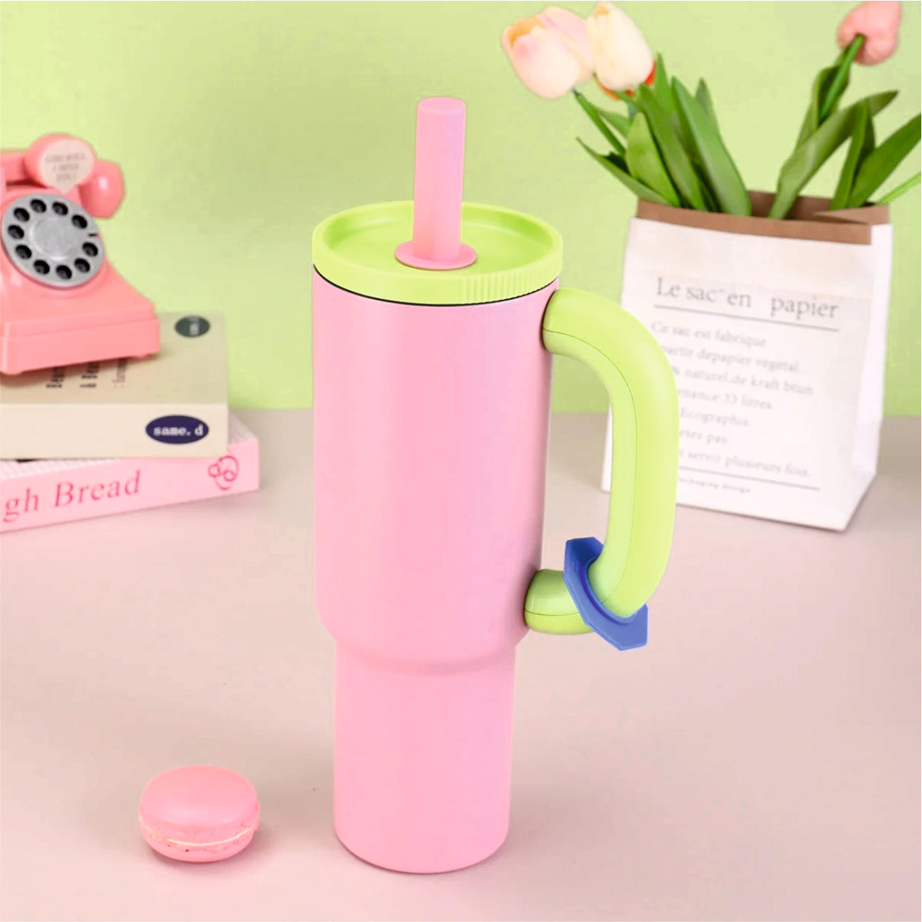 Plane Tumbler Bottle – Stainless Steel Insulated Water Bottle With Straw & Handle