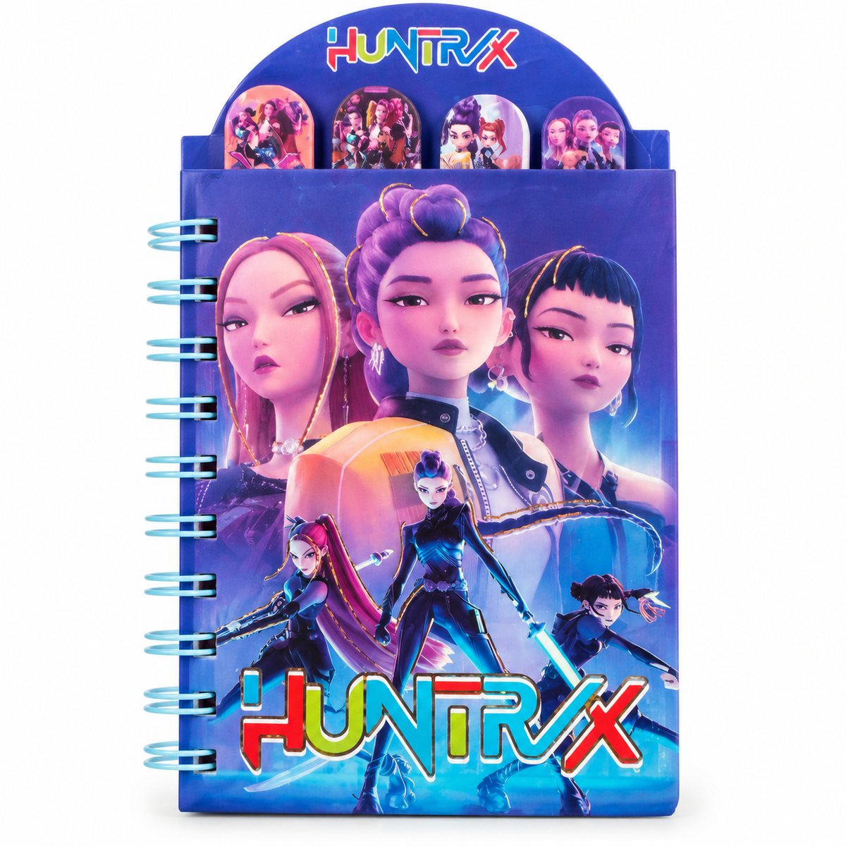KPop Demon Hunters Mini Spiral Notebook with Tab Dividers, Huntrix Illustrated Pages
