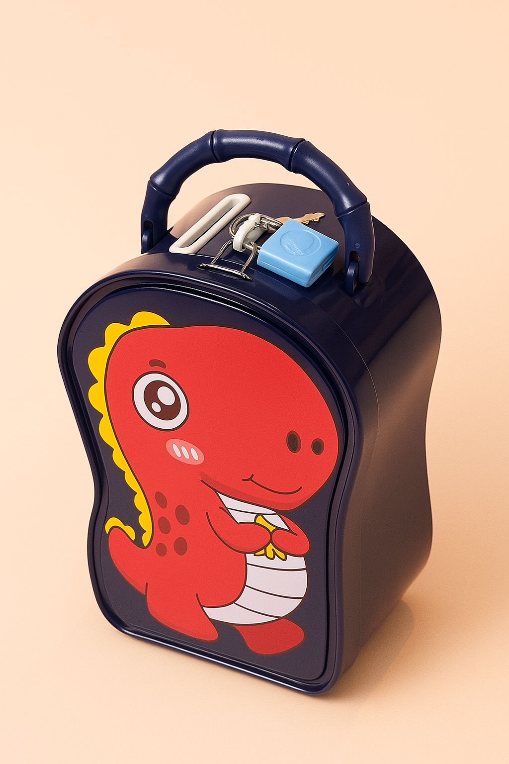 Dinosaur Shape Money Bank | Cute Green Dino Coin Box with Lock for Kids | Fun Piggy Bank Gift for Boys & Girls