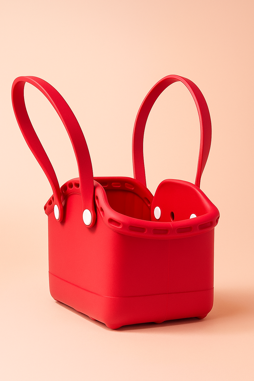 Charmify Carry-All Bag | Trendy Sky Crocs Style Basket Tote Bag | Waterproof EVA Jelly Handbag with Fun Charms | Large Capacity Beach, Travel & Daily Use Bag for Girls