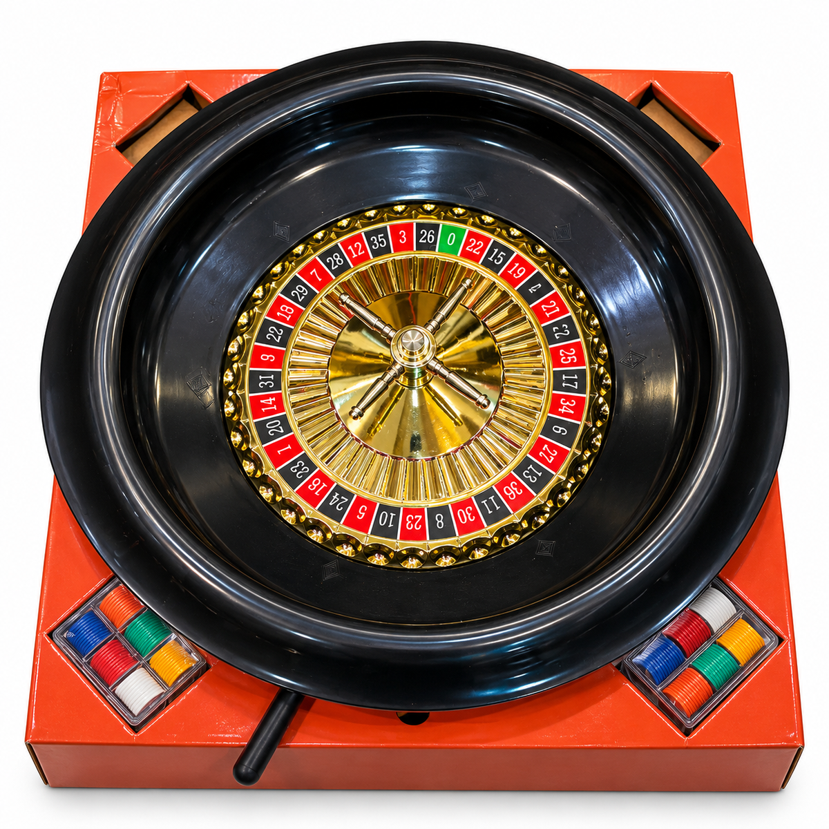 Roulette Wheel Set for Game Night, Spinning Roulette Game with Chips & Ball