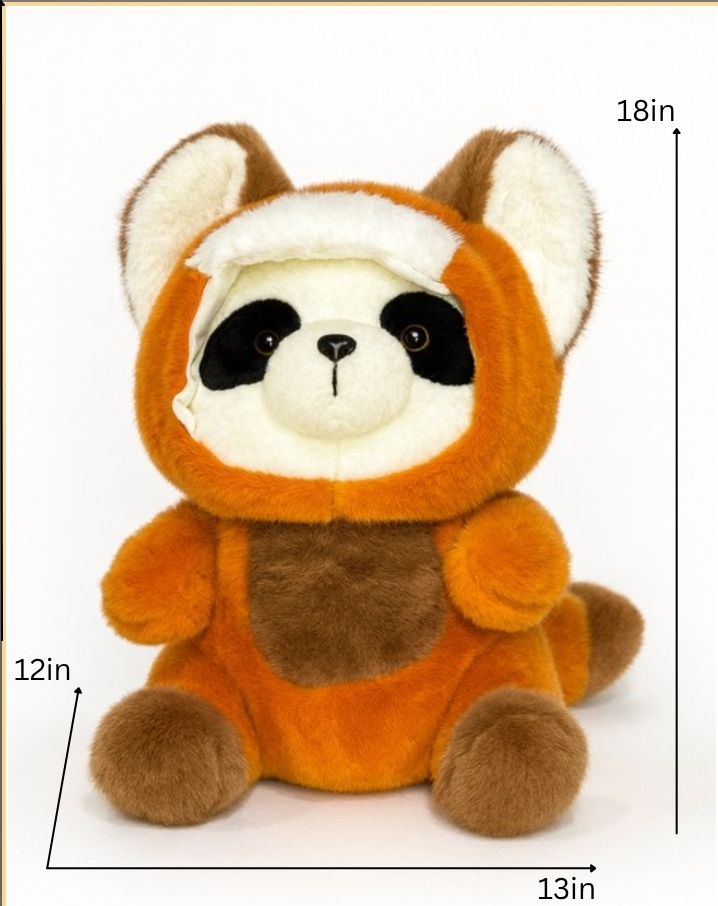 Snugtail - Pom Pom The Panda In Red Panda Hoodie