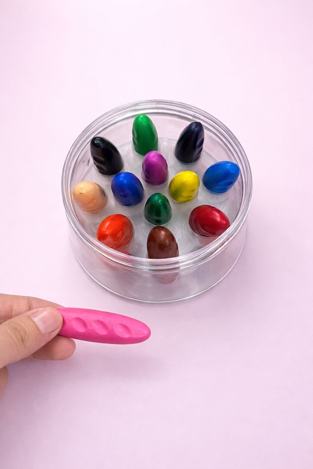 Peanut Shape Crayons Set for Kids | Multicolor Crayons in Reusable Storage Box