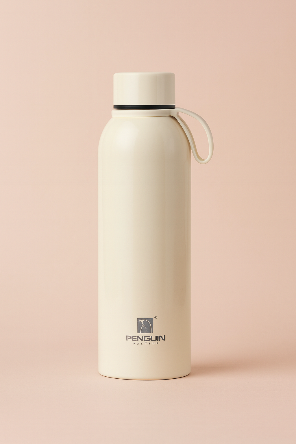 Penguin Stainless Steel Double Wall Insulated bottle | Keeps Drinks Hot & Cold for 24 Hours | Leak-Proof Travel Water Bottle with Soft Carry Loop