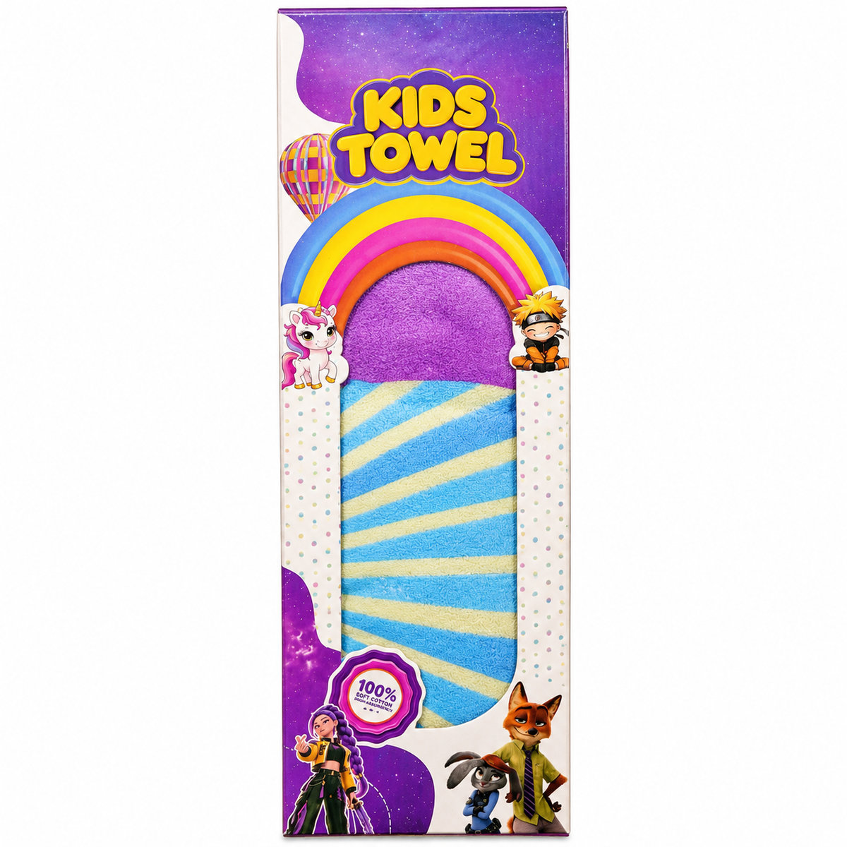 Harsh store’s Printed Towel for Kids – Soft Microfibre Bath, Beach & Swimming Towel, Quick-Dry, Lightweight & Absorbent, [4.5ftx 2.5ft] cm – Fun Cartoon Designs for Boys & Girls