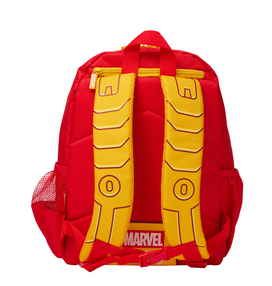 Iron Man Marvel Kids School Backpack – Full 3D Moulded Armour Body, Arc Reactor Centre Detail & Yellow Gold Accent Panels, Multi-Compartment Bag for Boys Ages 3+, Red/Gold