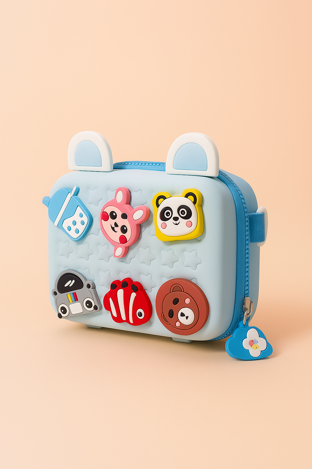 Side Sling Bag with Charms | Crocs Style Kids Sling Bag | Cute EVA Crossbody Bag with Animal Charms | Lightweight Waterproof Jelly Side Bag for Boys & Girls | Fun Travel & Everyday Use Bag