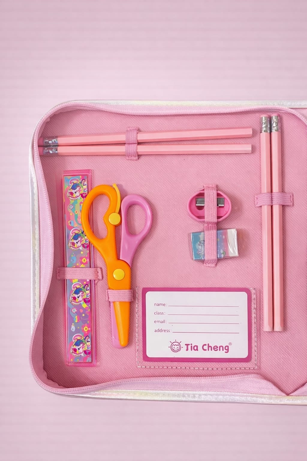 Glitter Art Stationery Kit with Zipper Case | All-in-One Kids School & Drawing Set