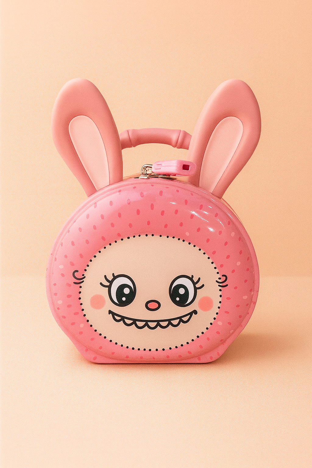 Winky Bunny BankCute Purple Bunny Money Bank for Kids | Adorable Cartoon Coin Box with Handle | Fun Winking Face Design | Durable Plastic Piggy Bank for Boys & Girls