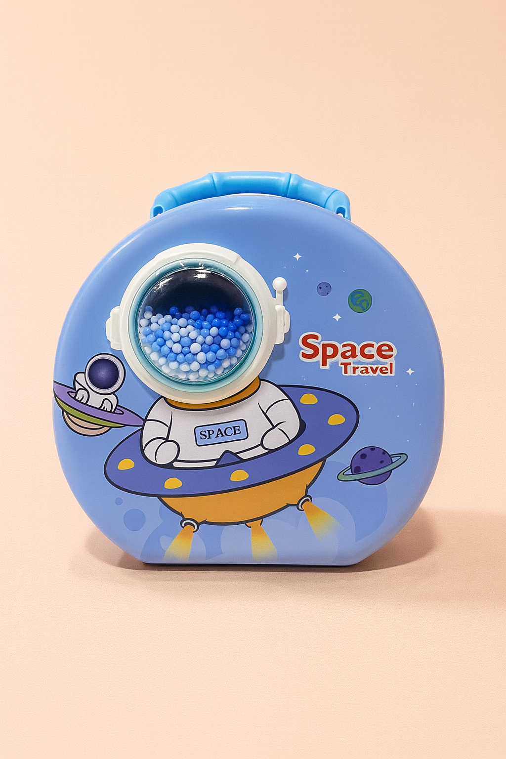 Space Rocket Money Bank for Kids | Adorable Purple Coin Box with Astronaut & Space Theme | Cute Piggy Bank with Handle