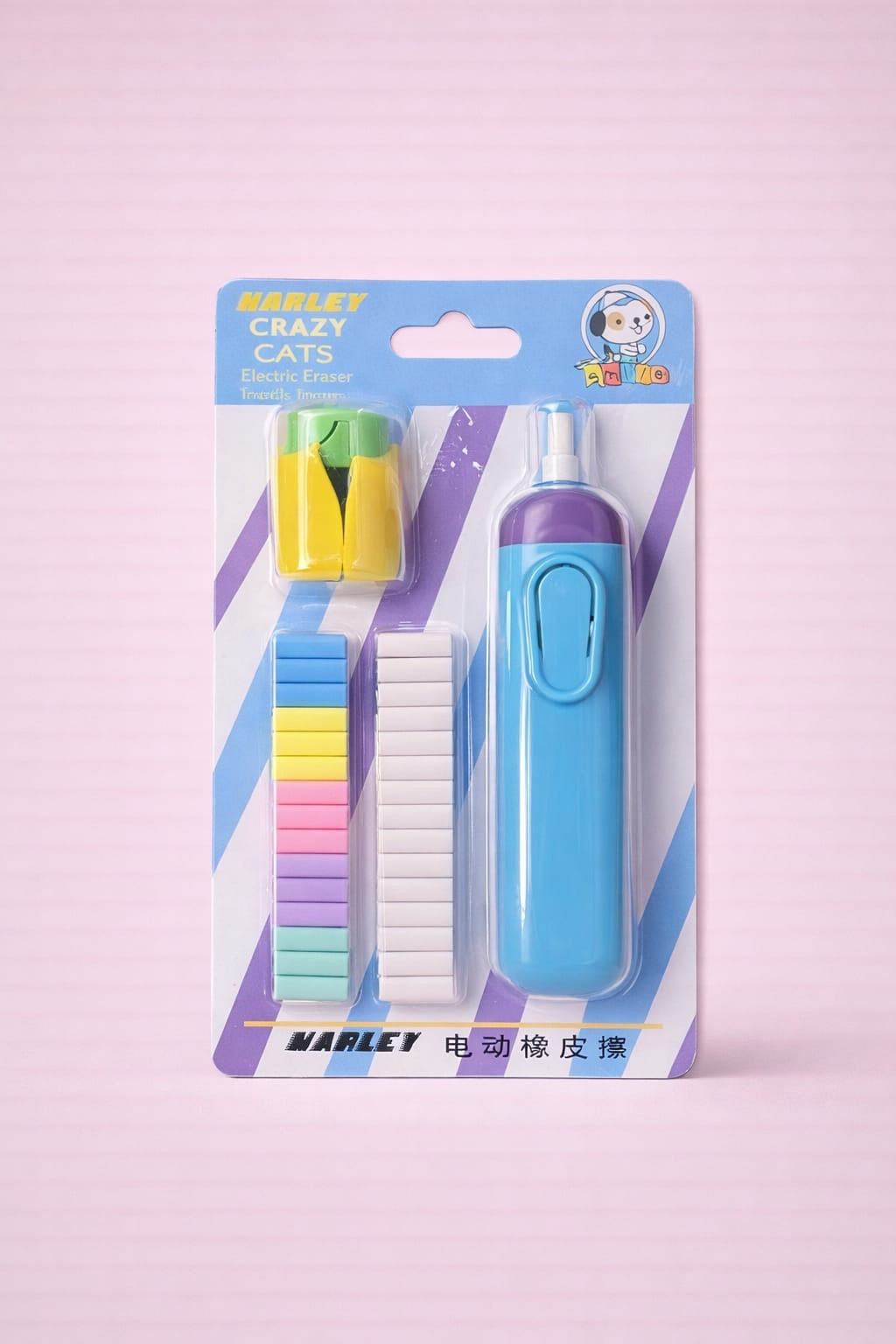 Marley Electric Eraser Set for Kids & Students | Battery Operated Eraser with Refill Pack