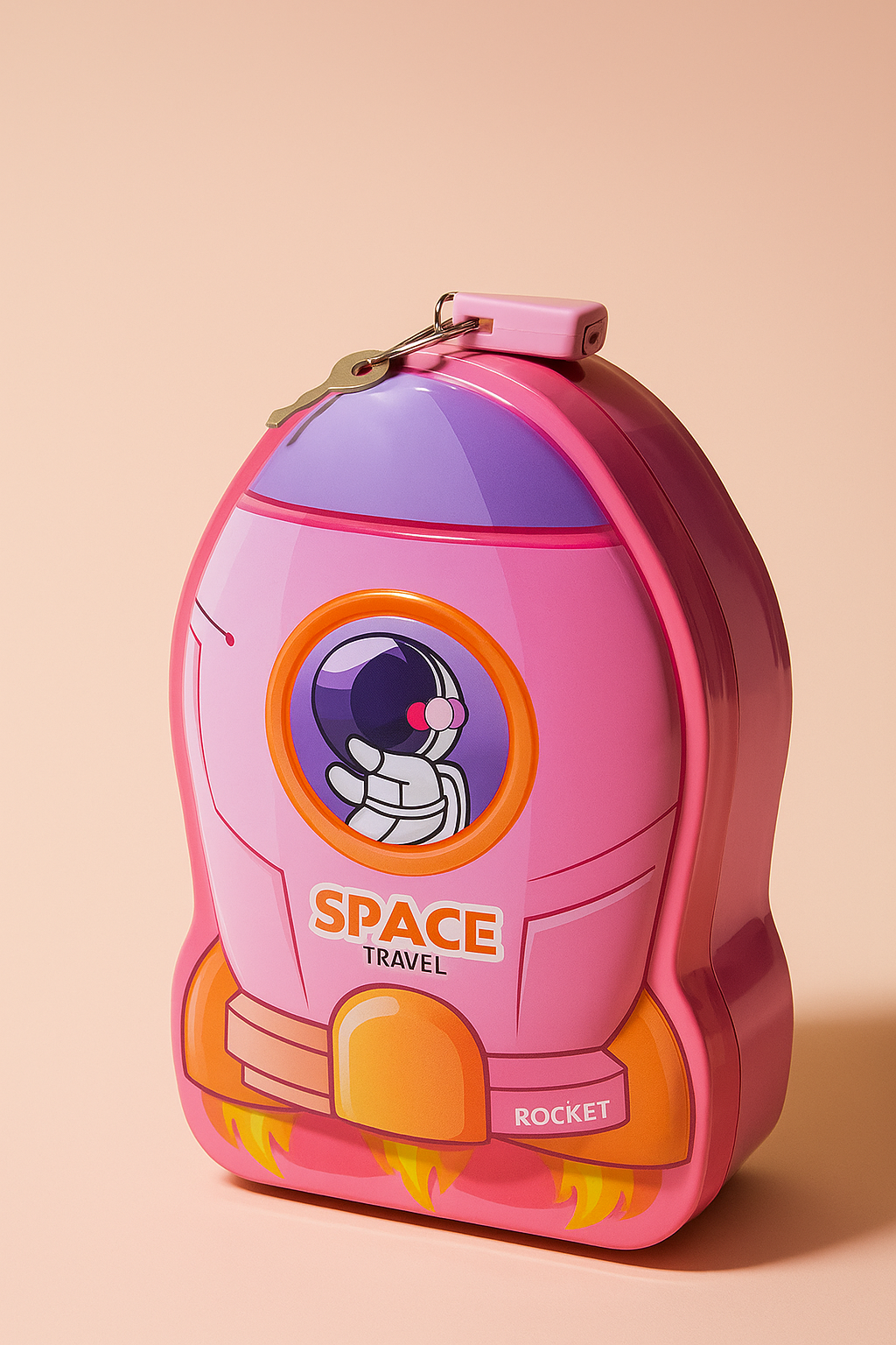 Rocket Shaped Space Travel Coin Bank for Kids | 3D Astronaut Design Money Box | Creative Piggy Bank for Boys & Girls