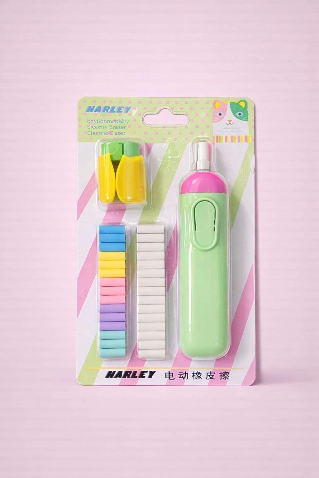 Marley Electric Eraser Set for Kids & Students | Battery Operated Eraser with Refill Pack