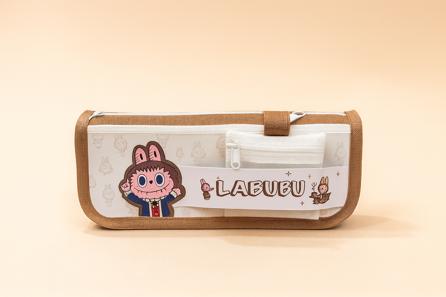 The Labubu Canvas Pouch | Adorable Multi-Pocket Pencil & Accessory Case