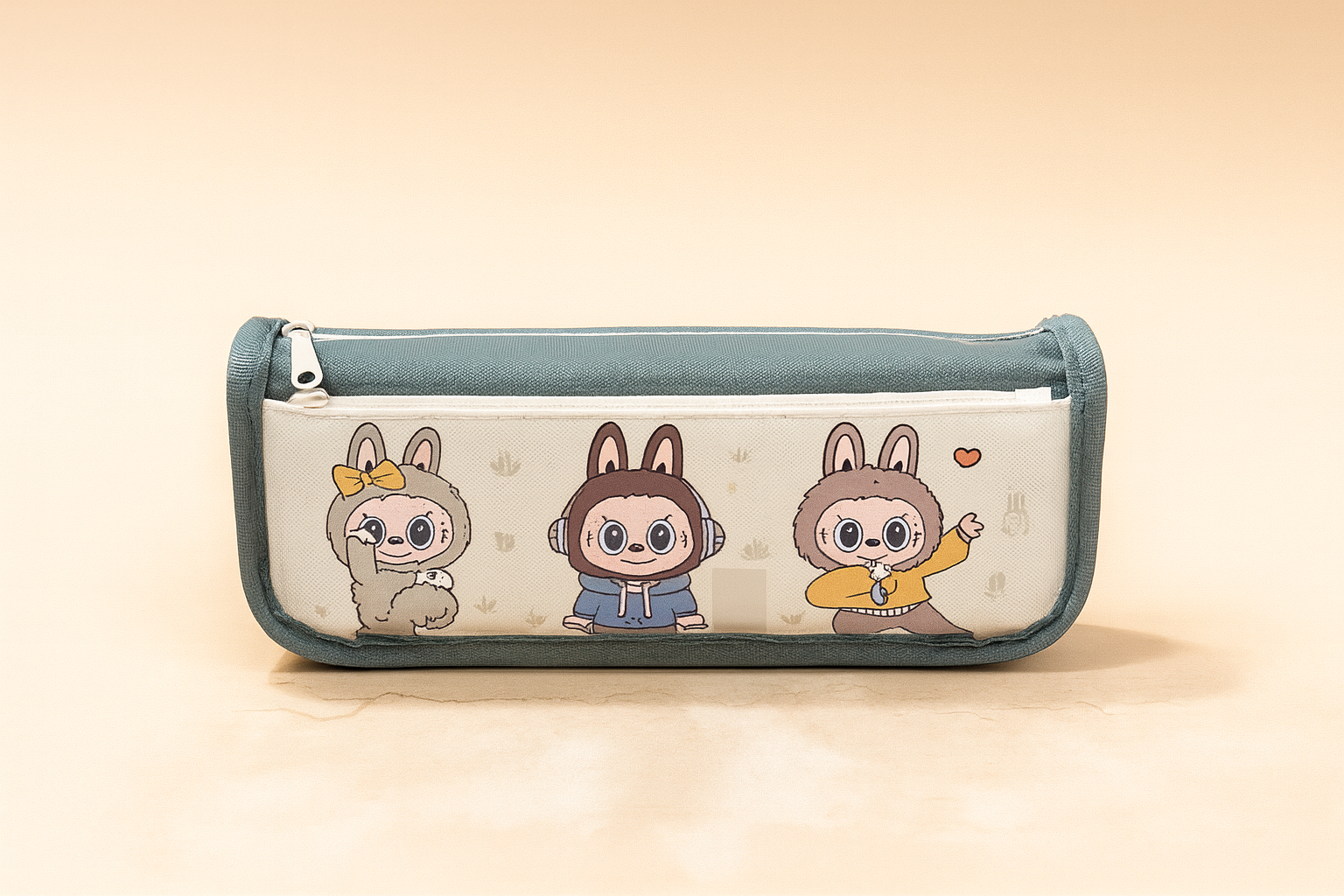 Labubu Friends Pencil Pouch – Aesthetic Blue Case for School and Office