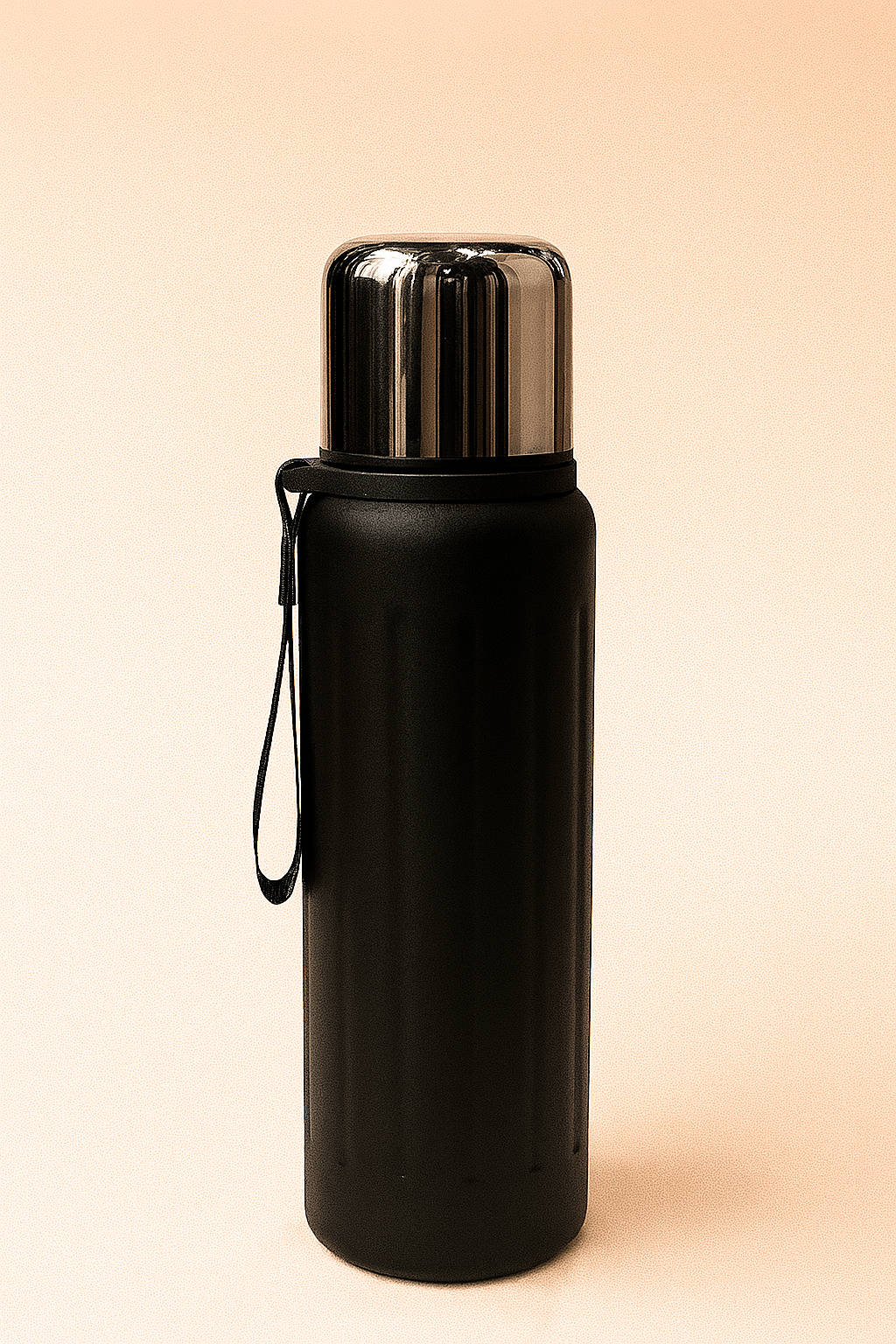 UrbanThermo – Double Wall Hot & Cold Flask with Metallic Cup & Grip Strap