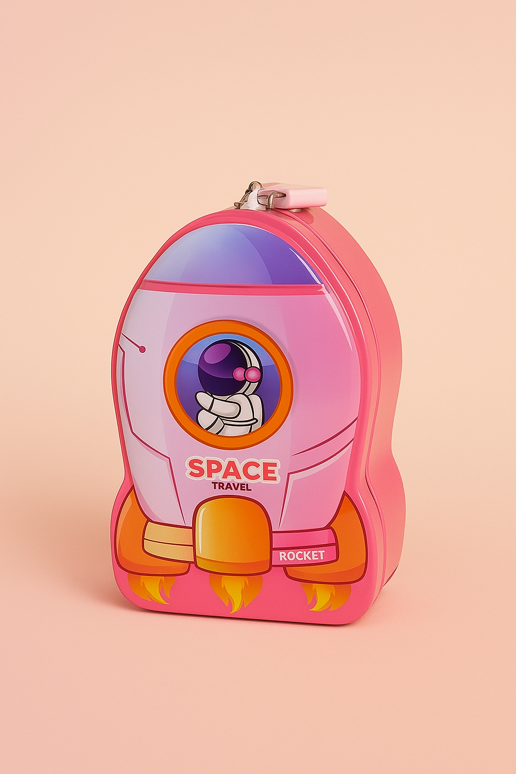Rocket Shaped Space Travel Coin Bank for Kids | 3D Astronaut Design Money Box | Creative Piggy Bank for Boys & Girls