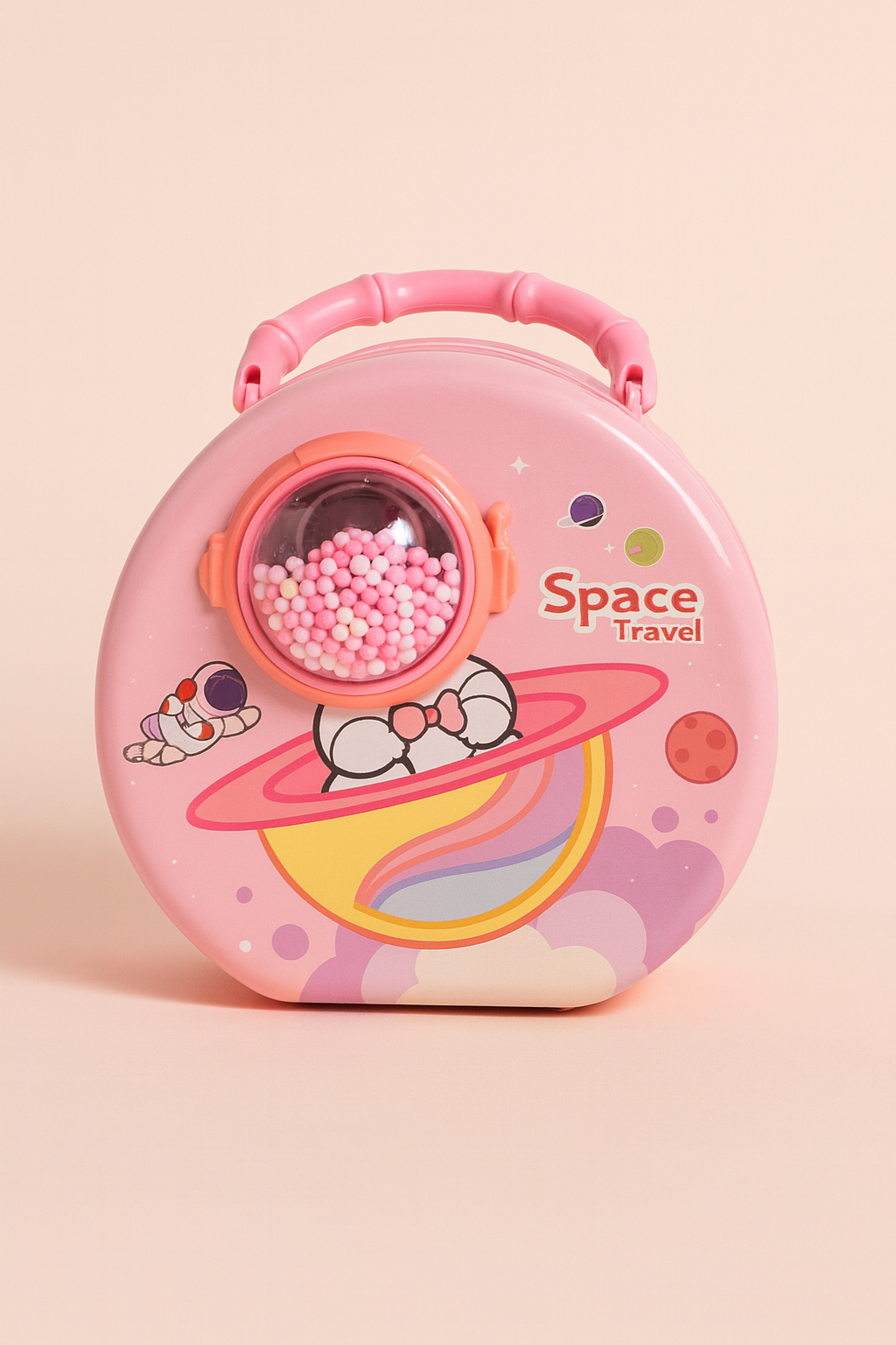 Space Rocket Money Bank for Kids | Adorable Purple Coin Box with Astronaut & Space Theme | Cute Piggy Bank with Handle