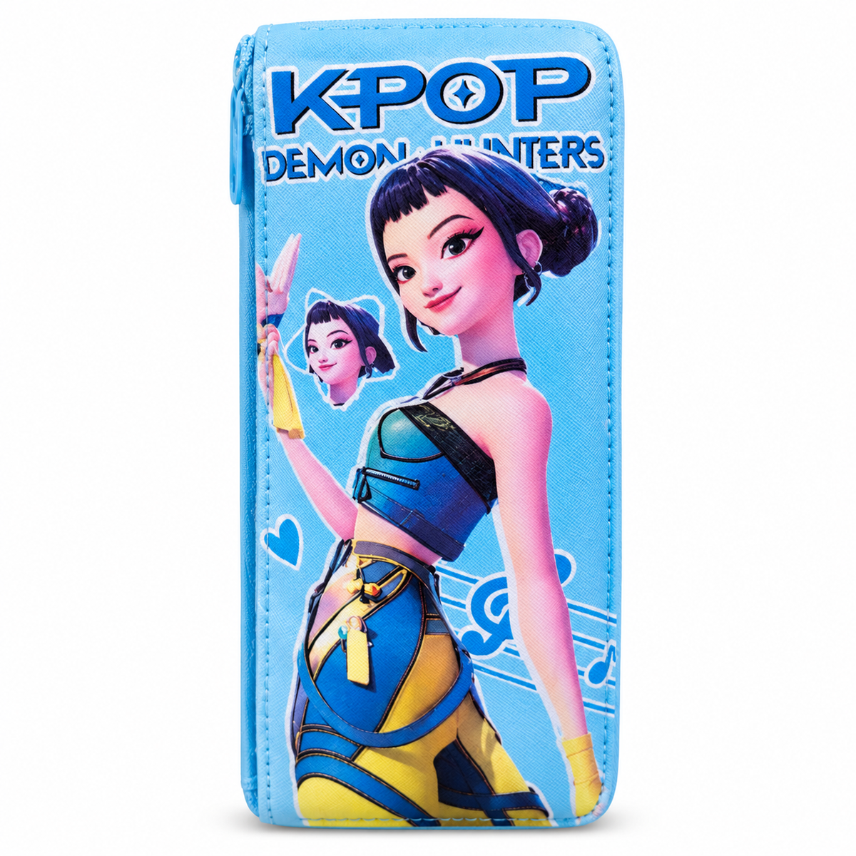 KPop Demon Hunters Pencil Pouch with Rumi, Mira & Zoey Designs, Zip Pencil Case