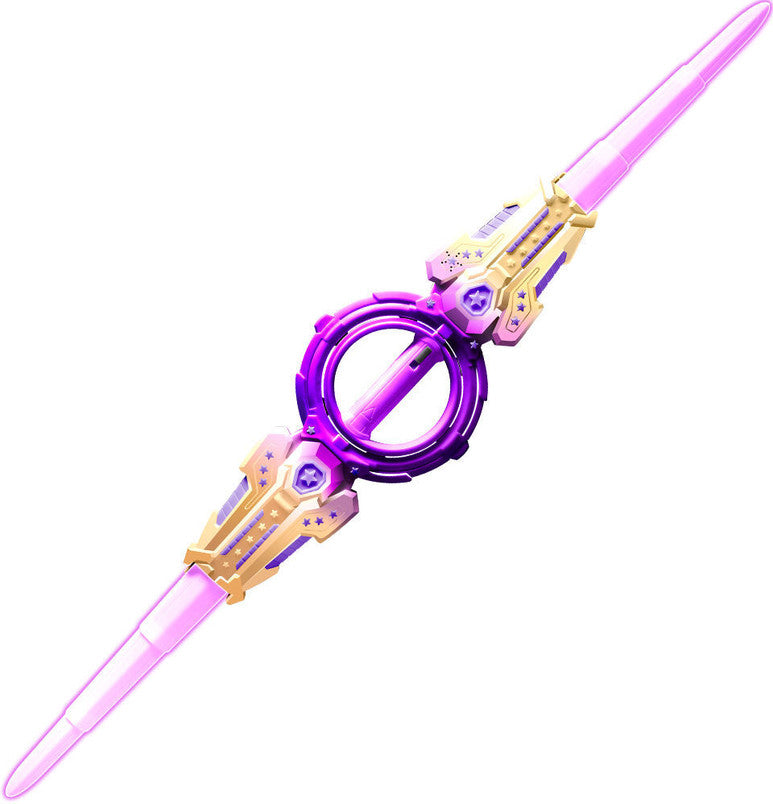 Rotating Double-Edged LED Light Up Sword Toy for Kids – Spinning Glow Staff with Colourful Lights | Smooth Safe Edges | Cosplay & Role Play Toy for Boys & Girls | Age 5+ | Birthday Gift
