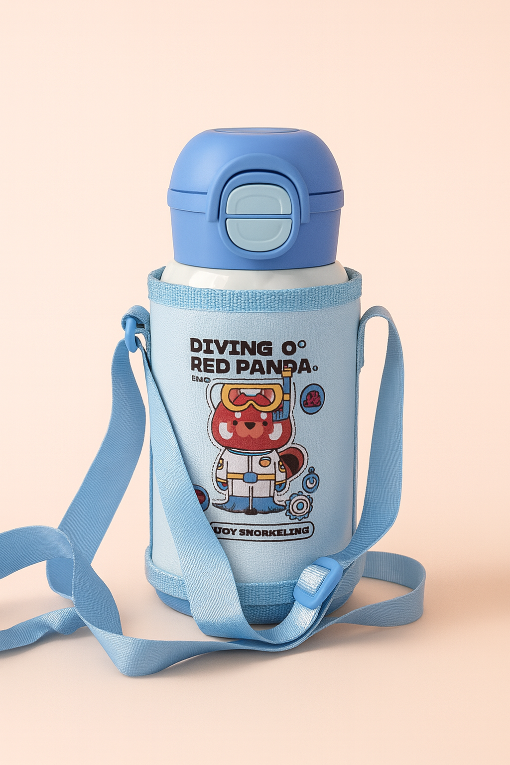 Kids Stainless Steel Water Bottle with Strap | Flip Lock Lid, Thermal Insulation, Leak-Proof Travel Bottle for School & Outdoor Use