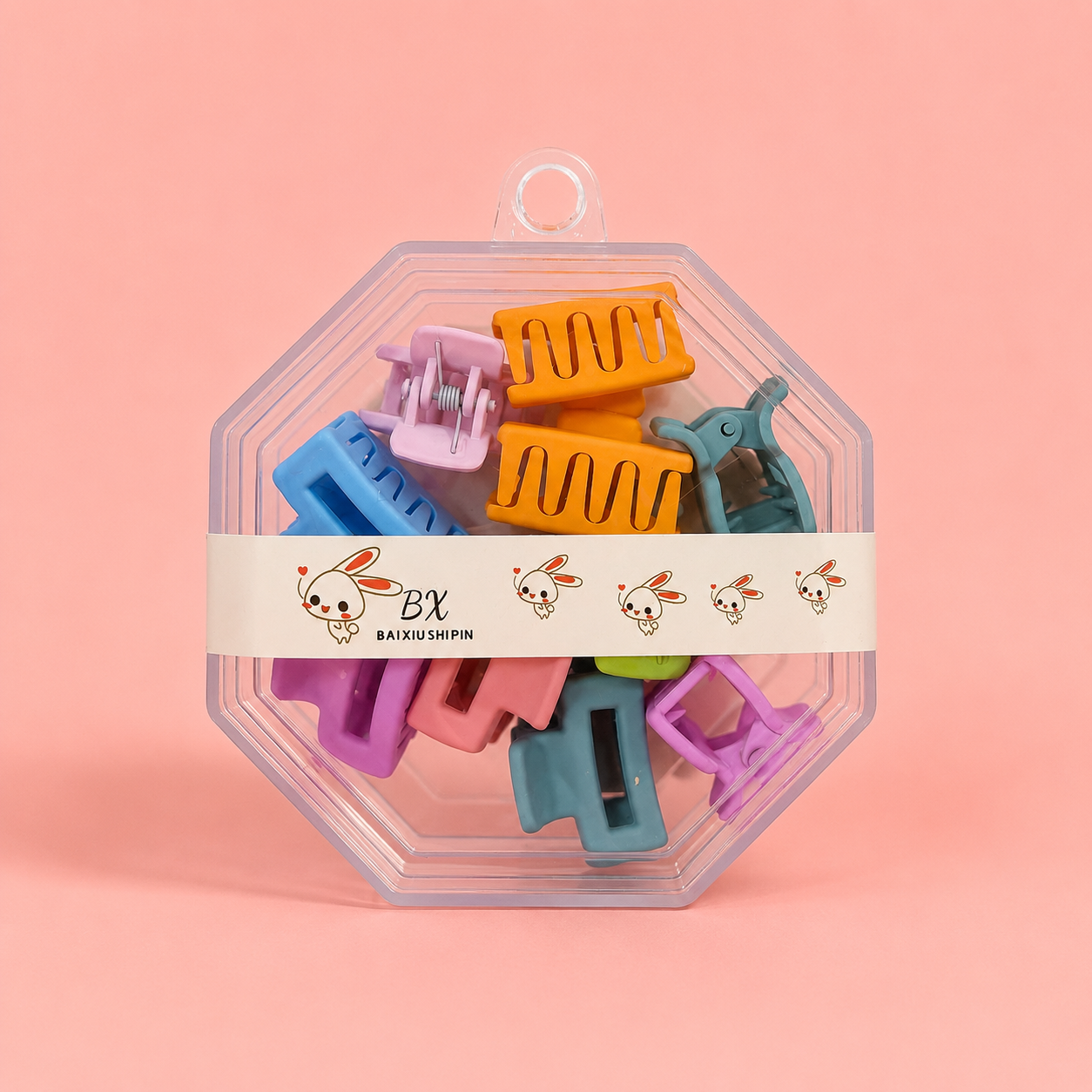 Mini Bow Hair Claw Clips for Girls – Set of 20 Multicolour Pastel Bow Clips in Hexagon Gift Box | Matte Finish | Small Claw Clip for Kids, Teens & Women | Everyday Hair Accessories | Birthday Gift