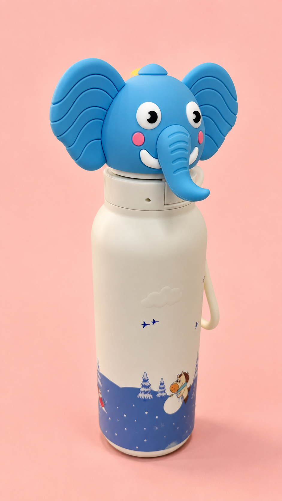 Harsh Store Kids Water Bottle | Cute 3D Cartoon Animal Sipper Bottle | Stainless Steel Insulated | Leak Proof, BPA Free | School Bottle for Boys & Girls | 580ml