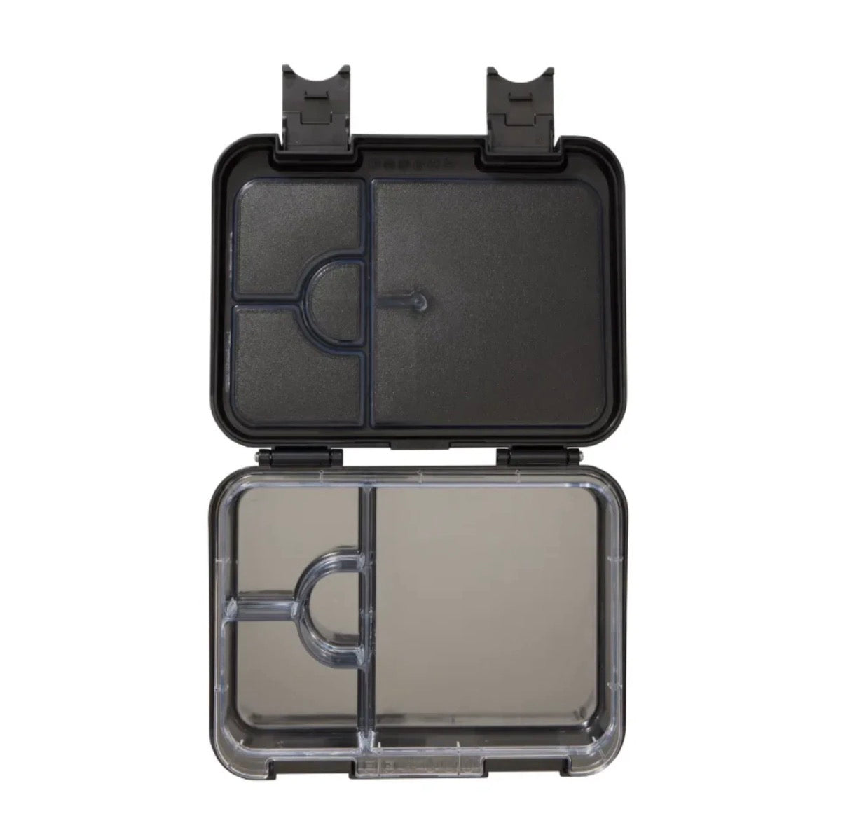 Harry Potter Hogwarts Crest Kids Hard Shell Lunch Box – All Four Houses Crest with Courage, Ambition, Loyalty & Learning Banners, Multi-Section Tiffin with Secure Clip Locks, Boys & Girls Ages 5+, Stealth Black