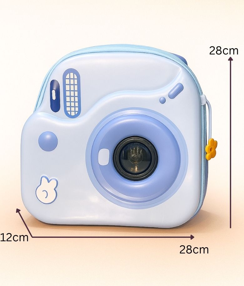 Camera Shape Kids Backpack | 3D EVA School Bag for Boys & Girls | Lightweight Waterproof Cartoon Bag with Zipper | Cute Travel & School Backpack for Kids