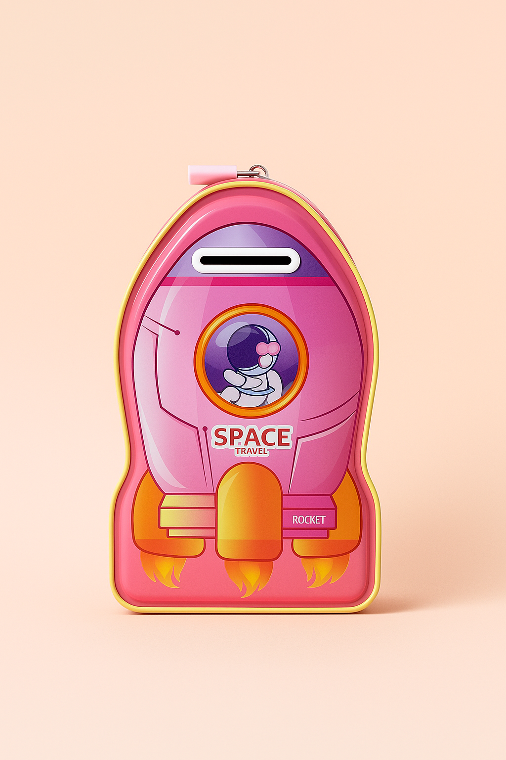 Rocket Shaped Space Travel Coin Bank for Kids | 3D Astronaut Design Money Box | Creative Piggy Bank for Boys & Girls