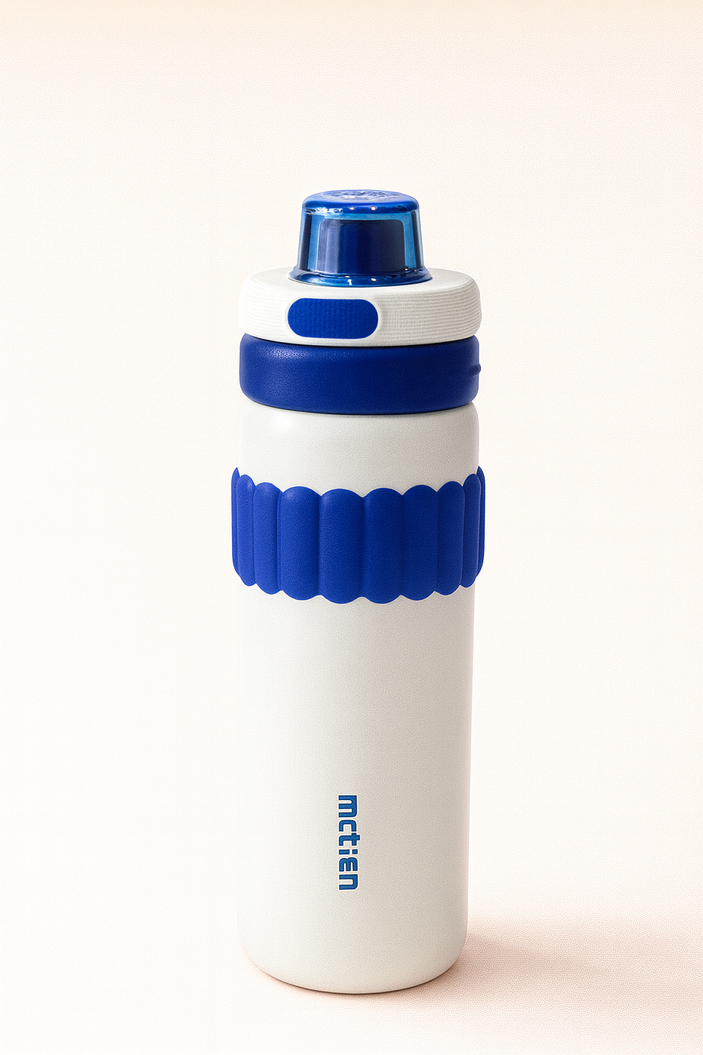 Cute Pastel Kids Water Bottle – Soft Silicone Grip, Leak-Proof Button Lid, BPA-Free Stainless Steel, Easy-Sip Spout Bottle for School & Travel