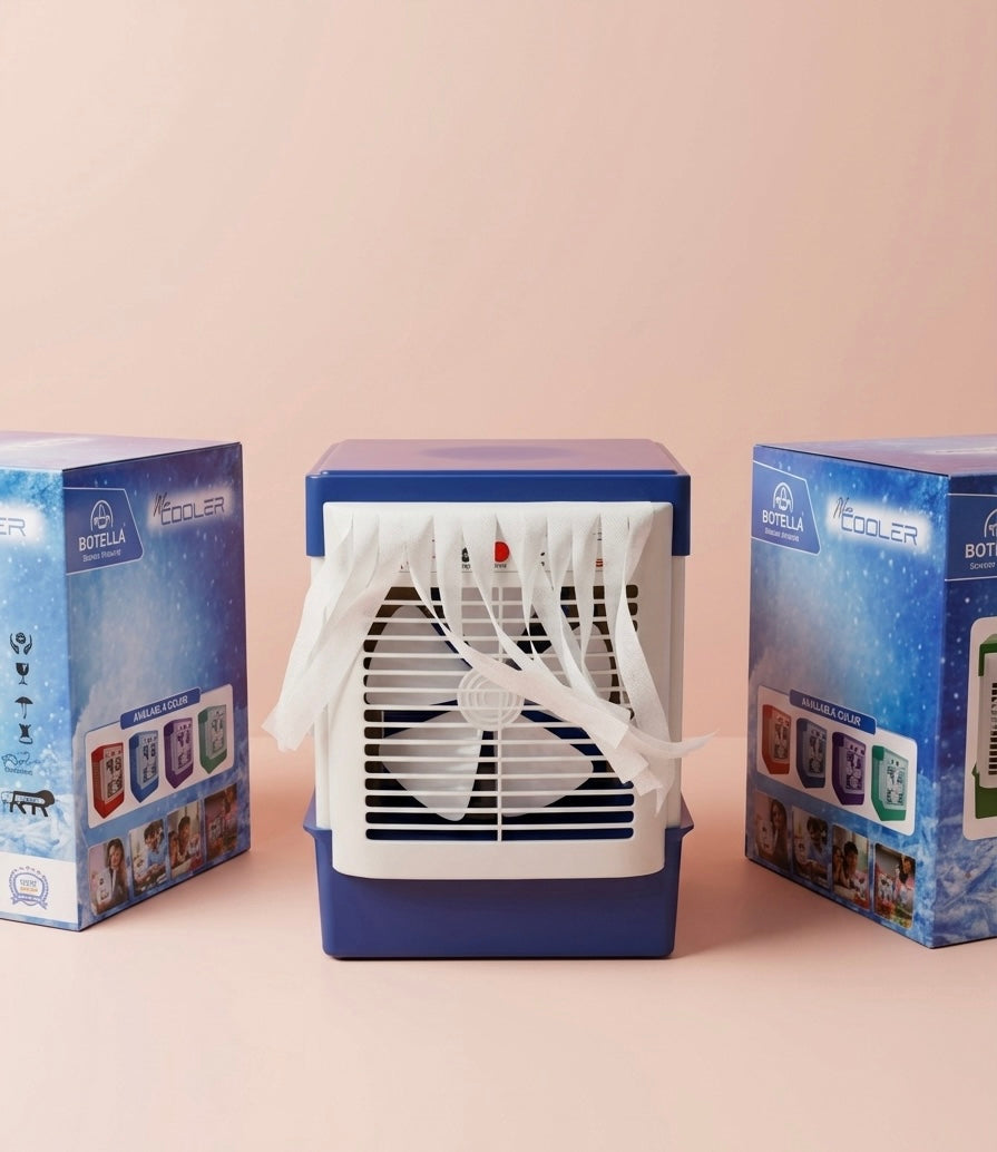 Portable Mini Air Cooler Fan for Home & Office – Personal Desktop Cooling Fan with Water Tank, Multi-Speed Airflow, USB Powered Evaporative Cooler | Compact Room Cooler