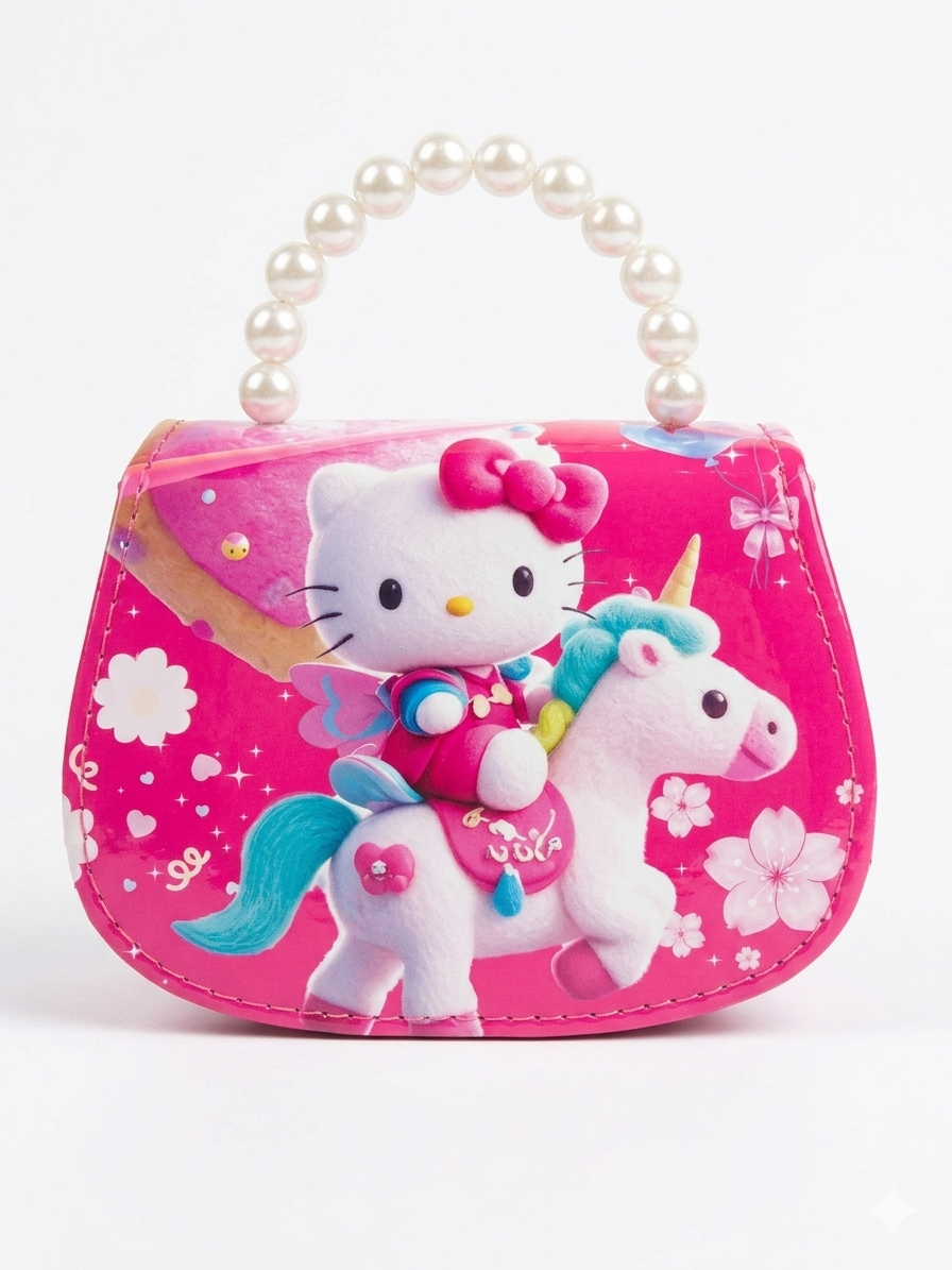 Kids Fashion Crossbody Purse for Girls | Cartoon Print Mini Sling Bag