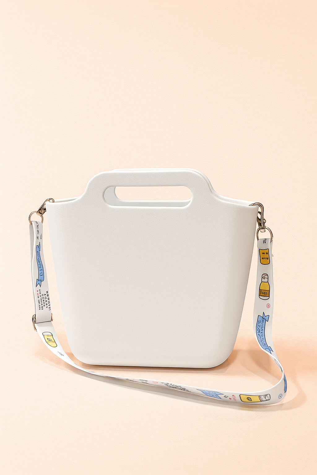 The Joy Sling | Trendy Crocs Style EVA Tote Bag for Women | Waterproof Handbag with Printed Strap & Fun Charms