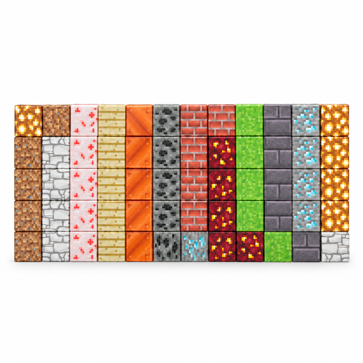 Minecraft Magnetic Block World, Pixel Style Magnetic Building Blocks Set for Kids, Magnetic Cubes Construction Toy, STEM Sensory Learning Toy, Creative Gift for Boys & Girls