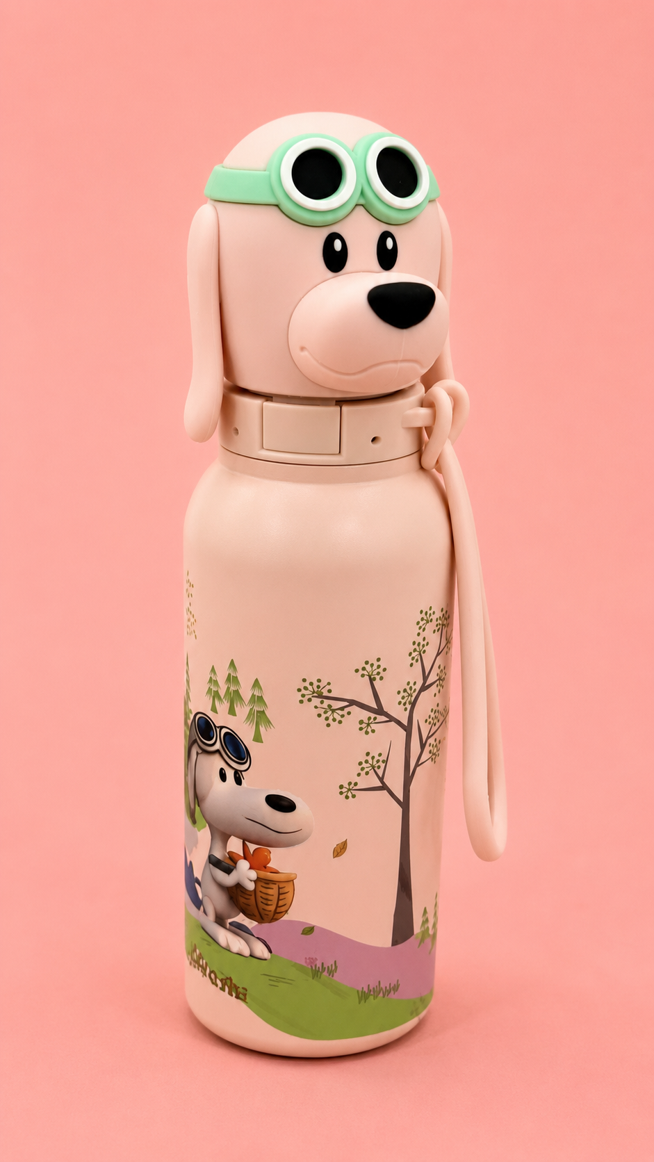 Harsh Store Kids Water Bottle | Cute 3D Cartoon Animal Sipper Bottle | Stainless Steel Insulated | Leak Proof, BPA Free | School Bottle for Boys & Girls | 580ml