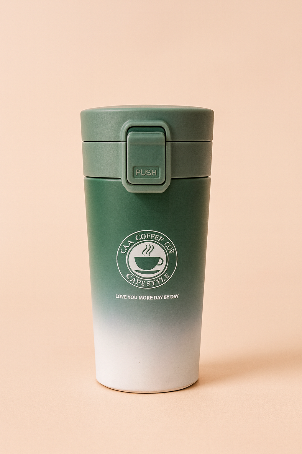 CapeStyle Push-Lock Hot & Cold Coffee Bottle | Vacuum Insulated Travel Mug with One-Touch Lid | Spill-Proof Stainless Steel Thermos for Work, Car & Daily Use