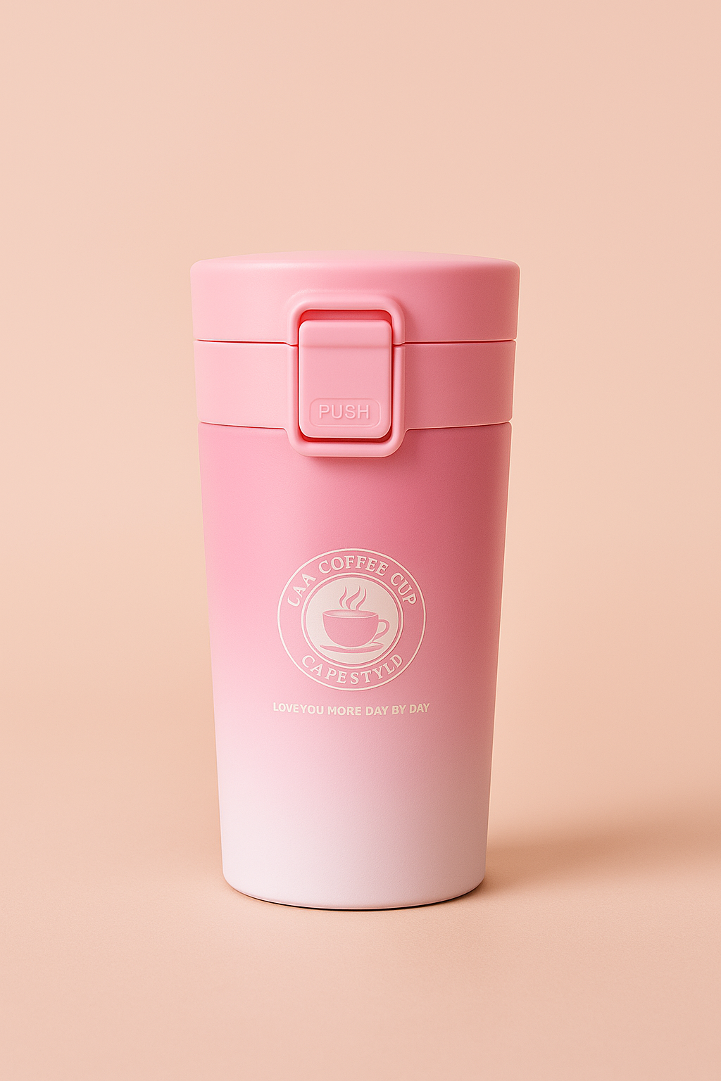 CapeStyle Push-Lock Hot & Cold Coffee Bottle | Vacuum Insulated Travel Mug with One-Touch Lid | Spill-Proof Stainless Steel Thermos for Work, Car & Daily Use