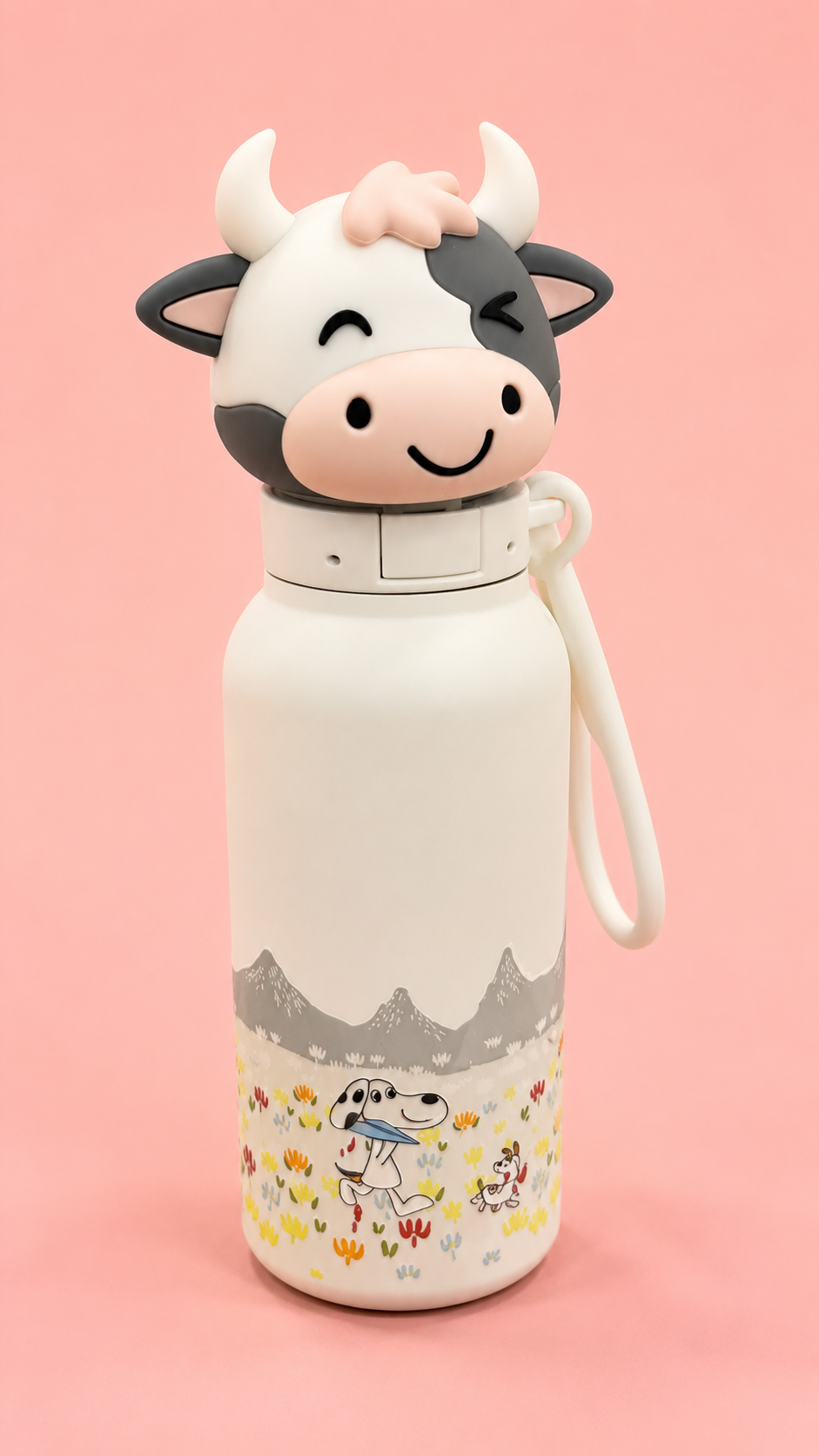 Harsh Store Kids Water Bottle | Cute 3D Cartoon Animal Sipper Bottle | Stainless Steel Insulated | Leak Proof, BPA Free | School Bottle for Boys & Girls | 580ml