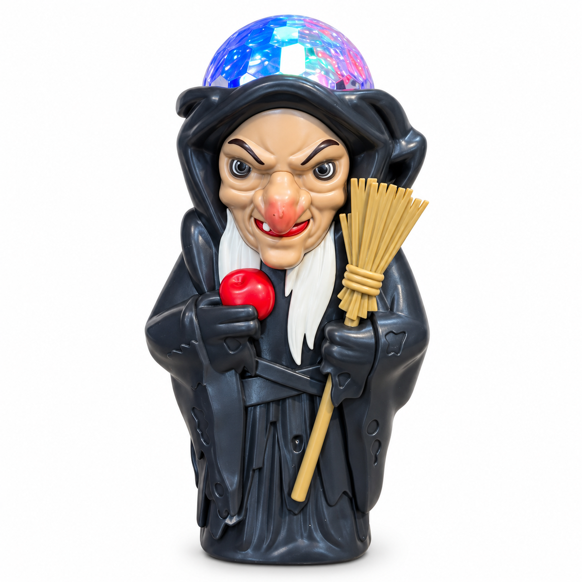 Halloween Disco Light Projector – Pumpkin Scarecrow & Witch Figure with Rotating Crystal Ball LED Light | Colourful Party Light Projection for Halloween Decor, Kids' Room & Spooky Parties (Pumpkin / Witch)