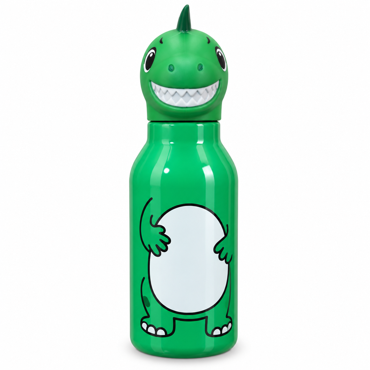 Kids Water Bottle with 3D Animal Cap, Plastic Cartoon Bottle for Boys & Girls, Cute Animal Design Sipper for School, Playschool & Travel, Return Gift (Dog/Penguin/Dino/Panda/Unicorn/Giraffe)