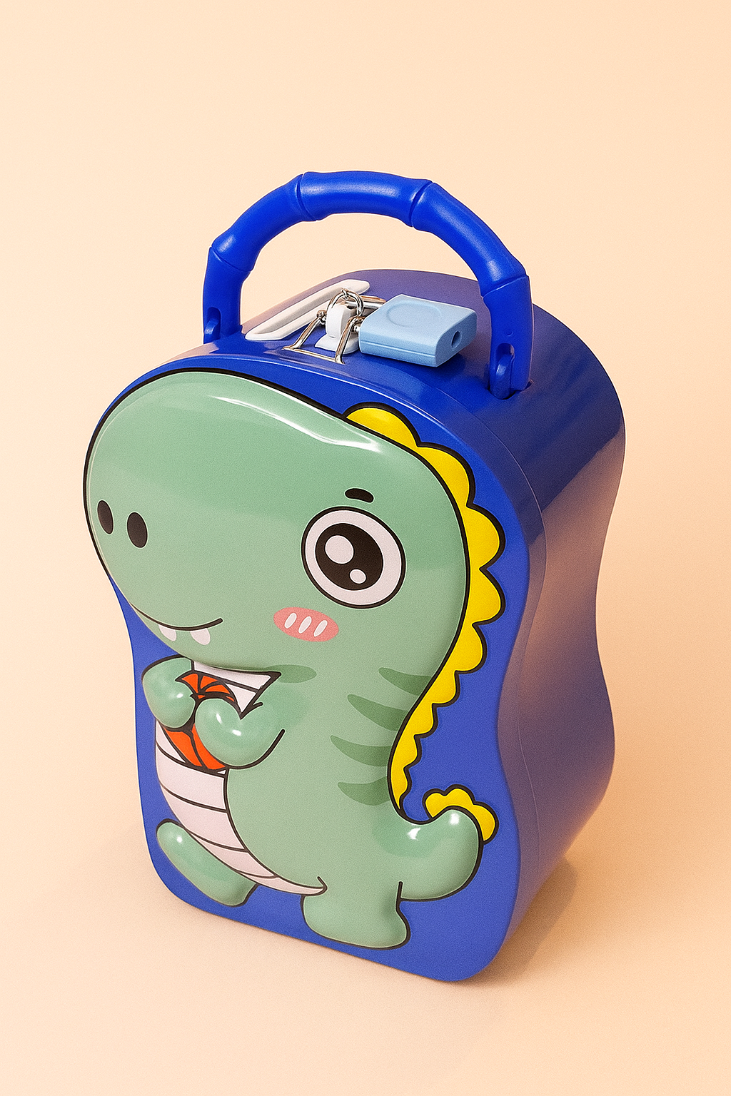 Dinosaur Shape Money Bank | Cute Green Dino Coin Box with Lock for Kids | Fun Piggy Bank Gift for Boys & Girls