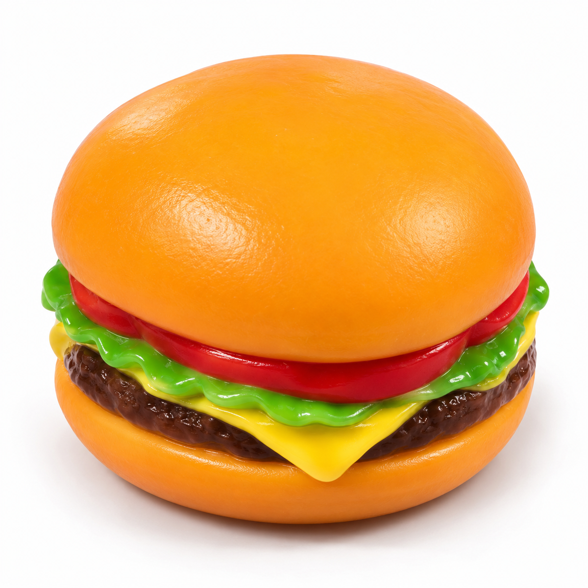 Nee Doh Nice Cube Burger King Squishy Burger, Stretchy Squeeze Fidget Toy, Sensory Stress Relief Toy for Kids Ages 3+, Cheeseburger Shape Collectible, Gift for Boys & Girls