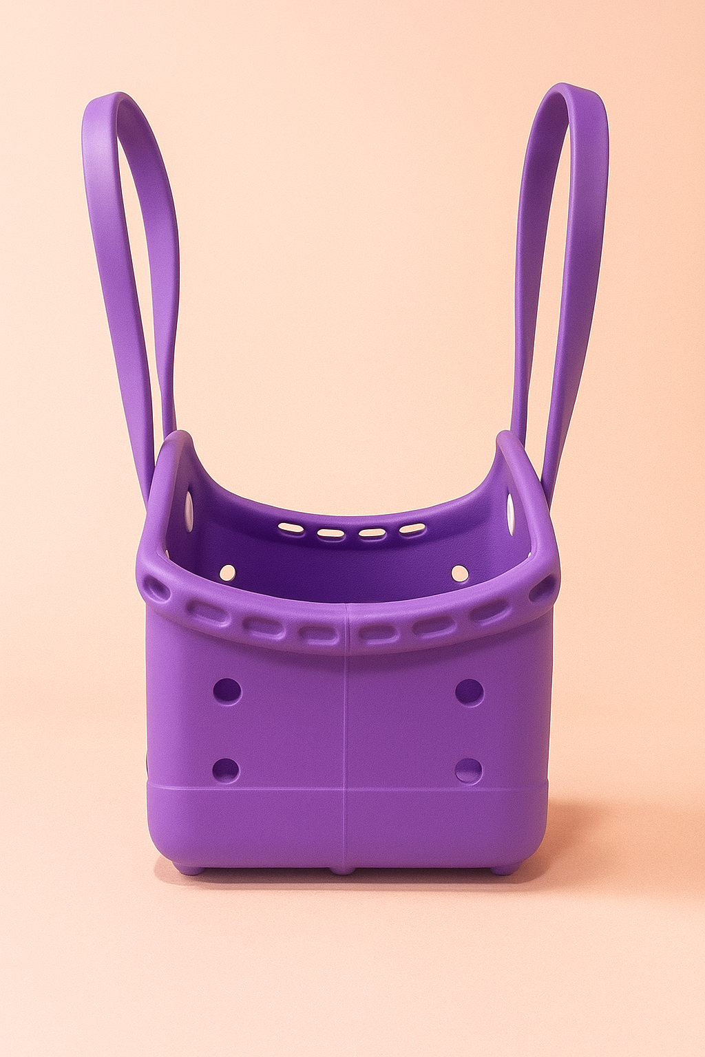 Charmify Carry-All Bag | Trendy Sky Crocs Style Basket Tote Bag | Waterproof EVA Jelly Handbag with Fun Charms | Large Capacity Beach, Travel & Daily Use Bag for Girls