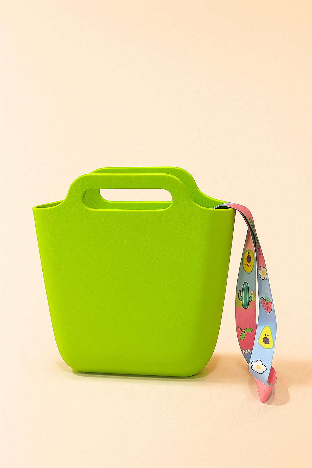 The Joy Sling | Trendy Crocs Style EVA Tote Bag for Women | Waterproof Handbag with Printed Strap & Fun Charms