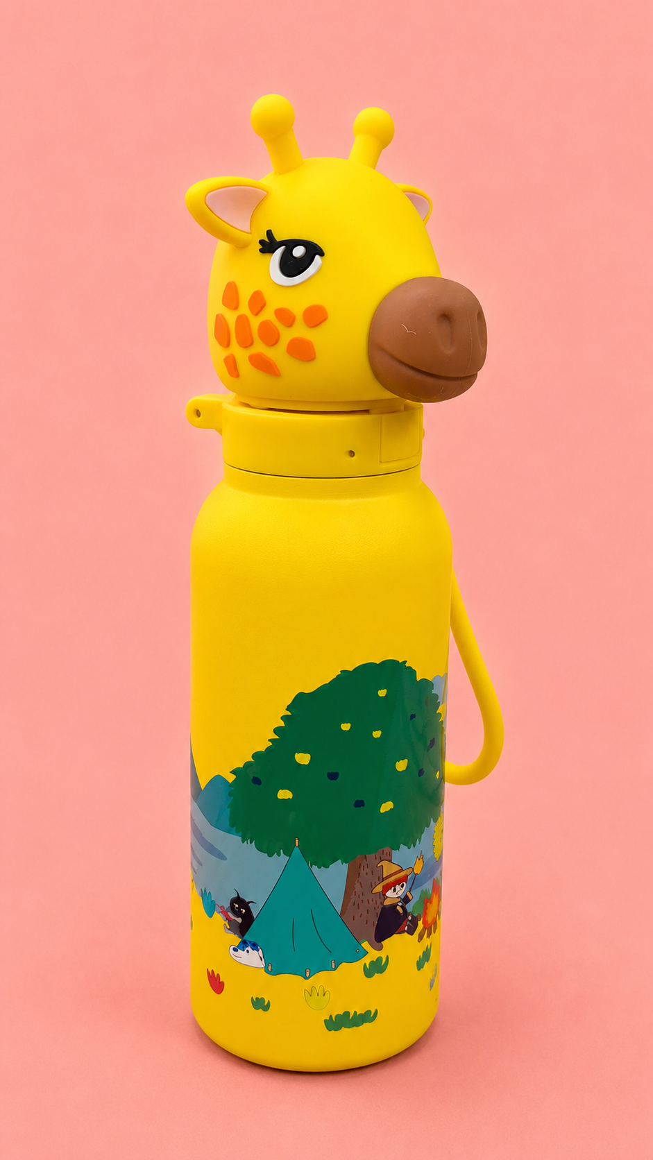 Harsh Store Kids Water Bottle | Cute 3D Cartoon Animal Sipper Bottle | Stainless Steel Insulated | Leak Proof, BPA Free | School Bottle for Boys & Girls | 580ml