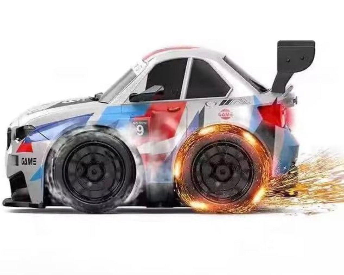 RC Spark Drift Racing Car for Kids – 2.4GHz Remote Control Rally Car with Tire Friction Sparks | Short Wheelbase Drift | Shock Absorption | Replaceable Tyres | Age 8+ | Birthday Gift for Boys