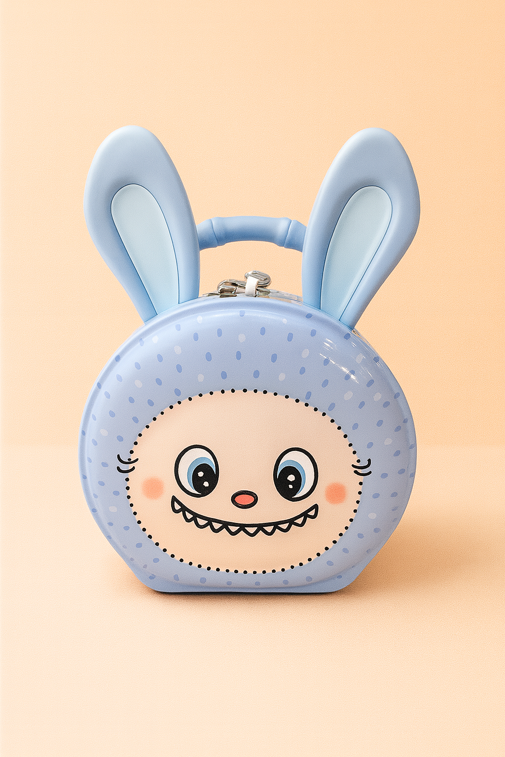 Winky Bunny BankCute Purple Bunny Money Bank for Kids | Adorable Cartoon Coin Box with Handle | Fun Winking Face Design | Durable Plastic Piggy Bank for Boys & Girls