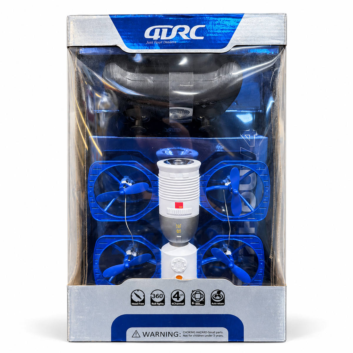 4DRC Mini Drone for Kids with Camera, Space Station Design, 5 LED Lights, Optical Flow Hover, 360° Flips, Headless Mode, One Key Return, Propeller Guards, Remote Control Toy Drone for Boys & Girls
